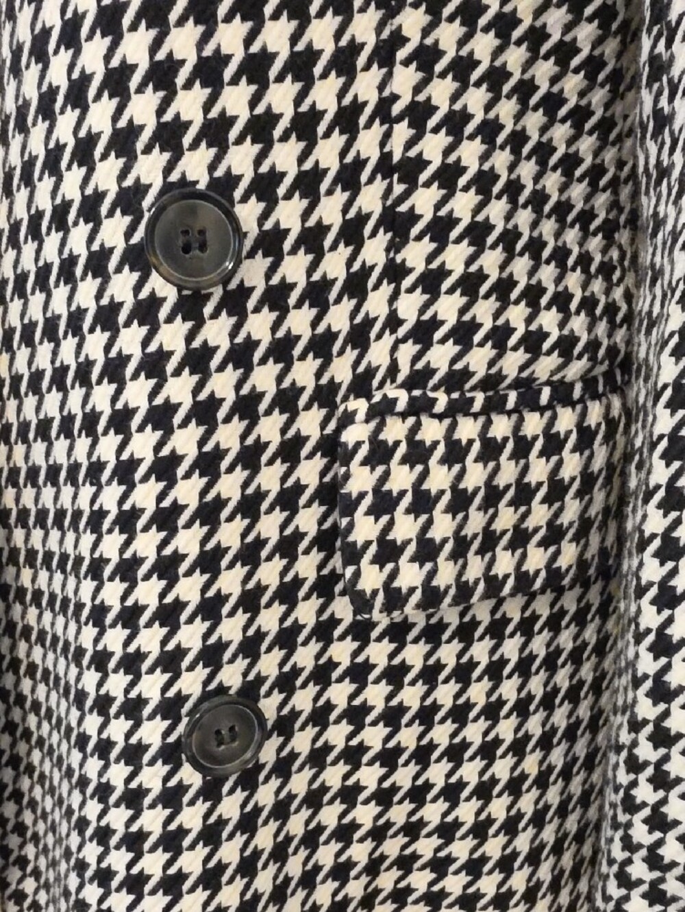 Rachel Zoe Black and White Houndstooth Open Front Blazer - Picture 3 of 4